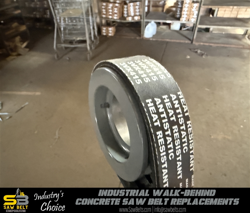 Review image from 3/3VX415 walk-behind concrete saw belt
