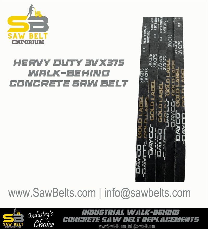 Review image from 3VX375 walk-behind concrete saw belt